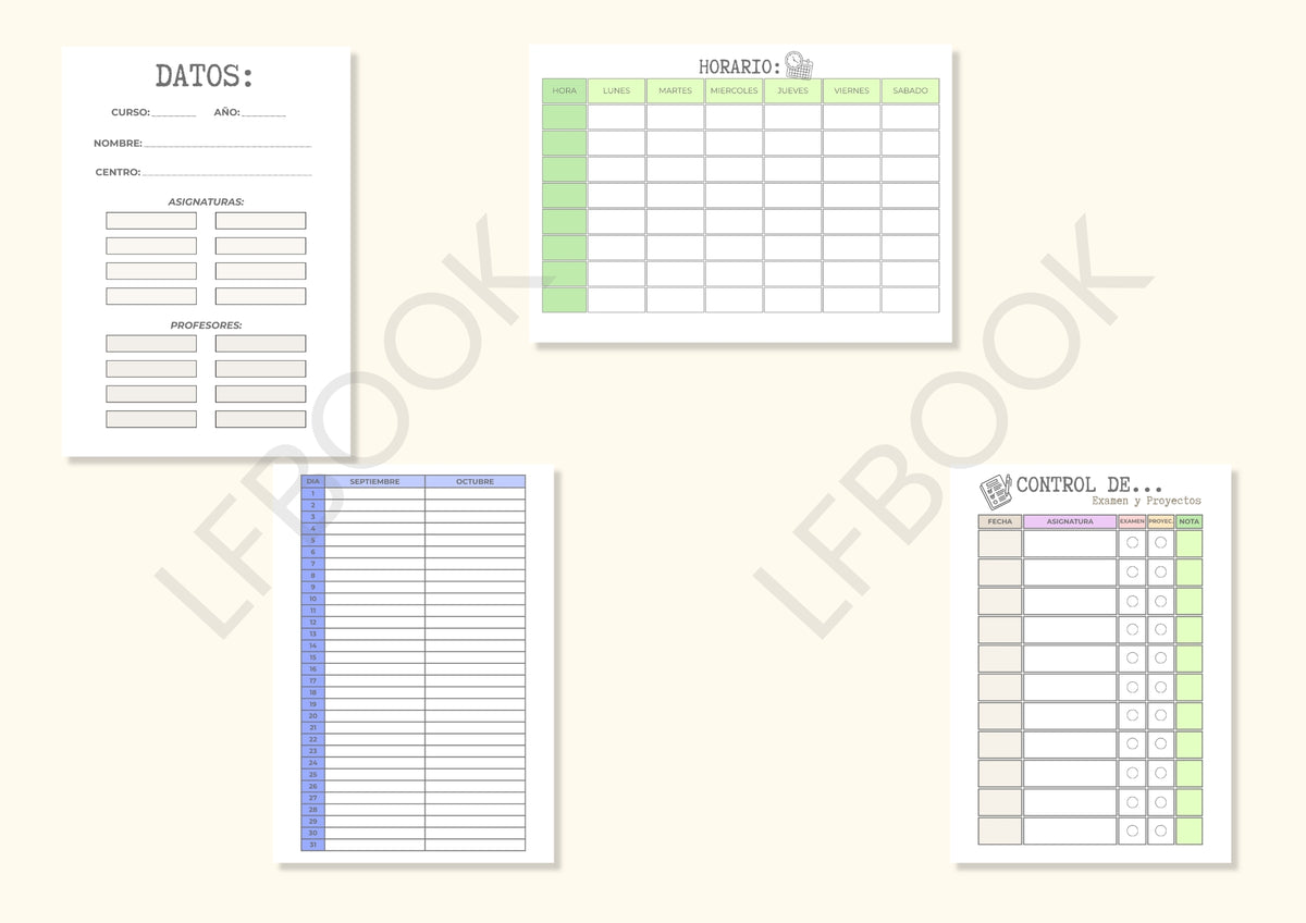 Planner de Estudio para Exámenes y Oposiciones | Objetivo: Aprobar