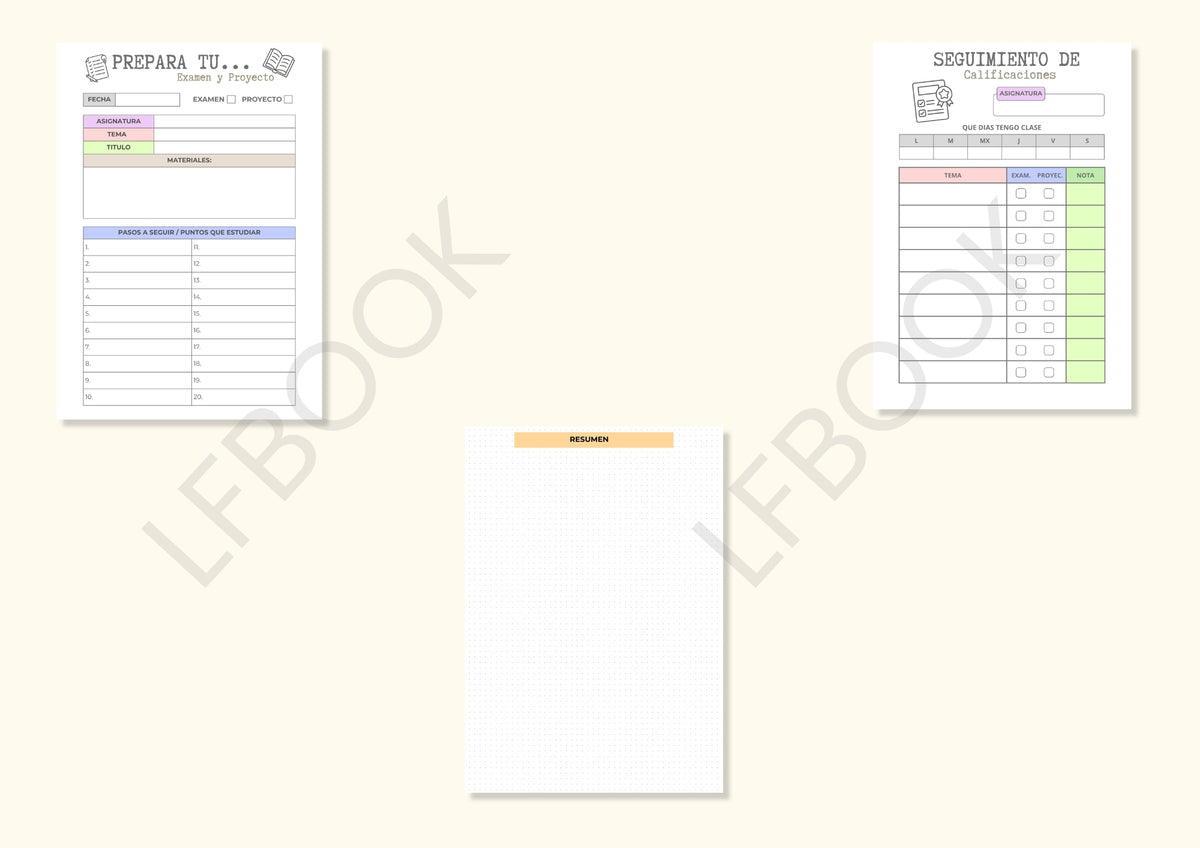 Planner de Estudio para Exámenes y Oposiciones | Objetivo: Aprobar