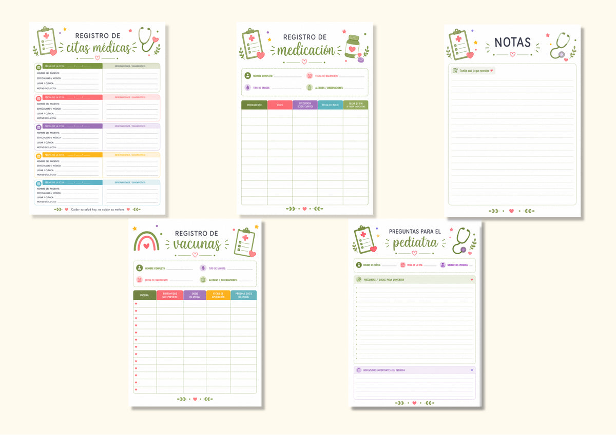 🧸 Mi Pequeño Universo – Planner de Salud Infantil 💕